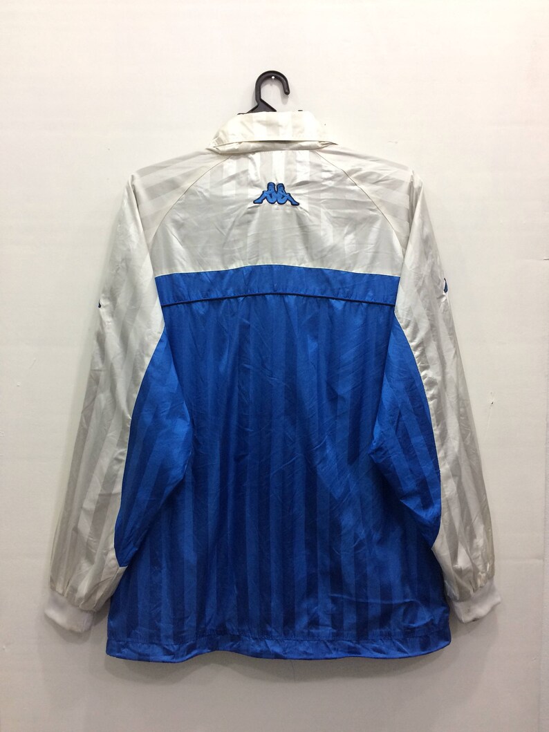 Rare Kappa Jacket Zipper Hooded Blue White Block Color - Etsy
