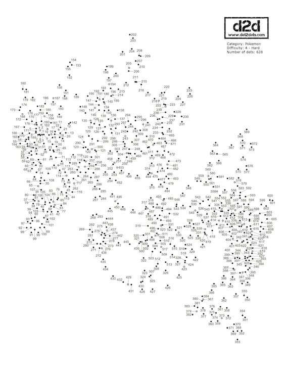 Hitmonlee Pokemon GO dot to dot printable worksheet - Connect The Dots