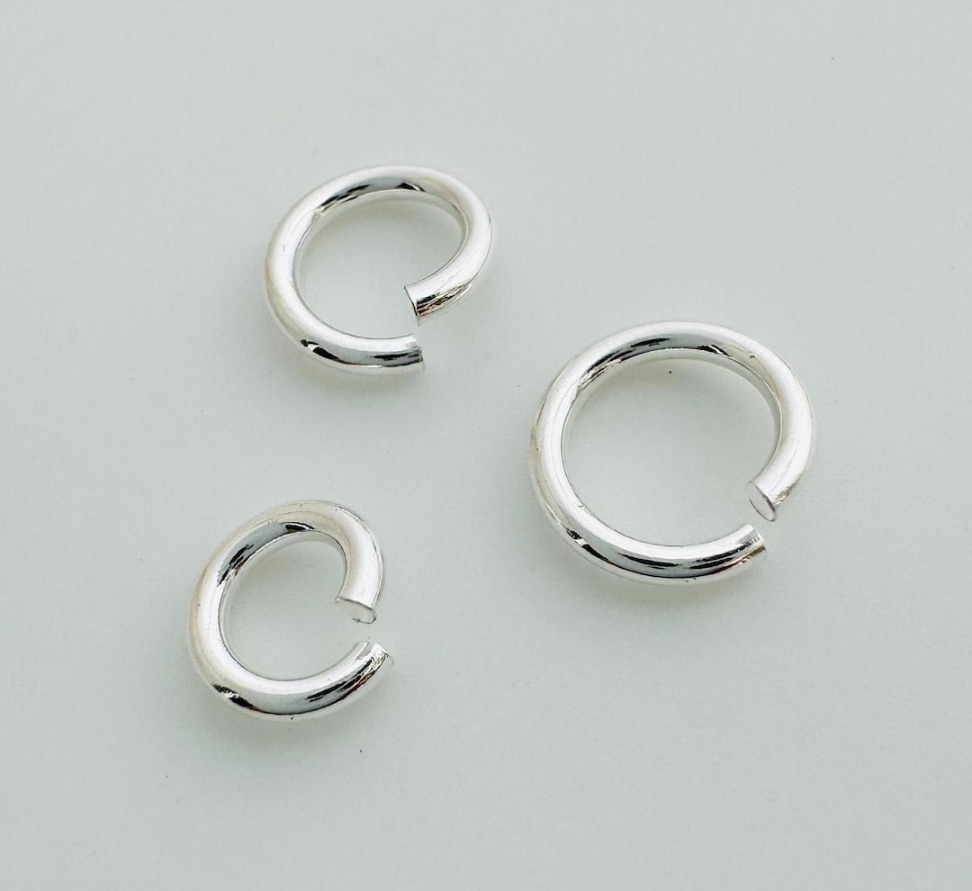 10 Solid Sterling Silver Open Jump Rings: 1.2mm Thick, 6mm, 7mm, 8mm - Etsy