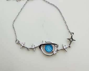 Planet Star Bracelet / Silver Plated