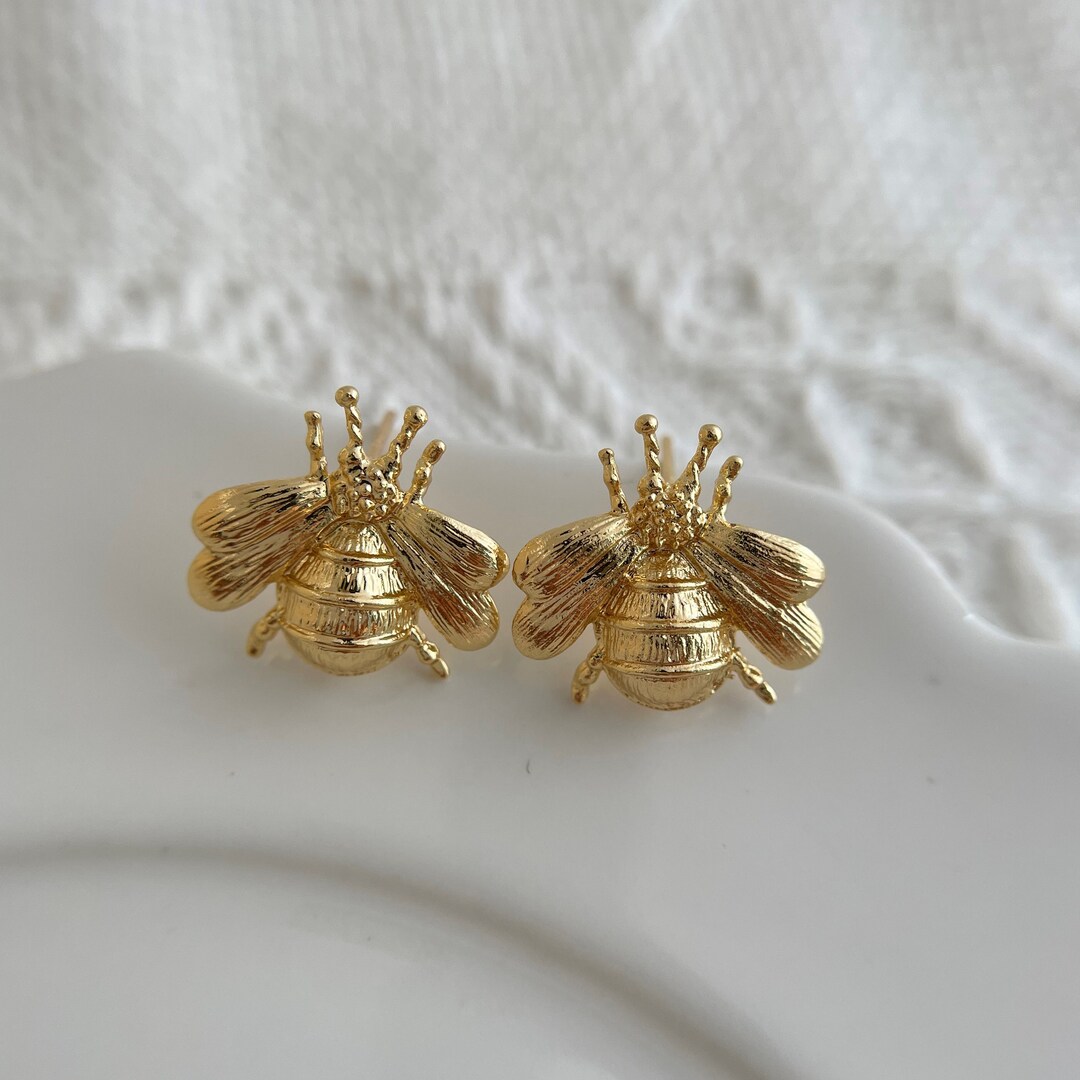 Odlings Bee Posts 1 Pair Bee Post Earring With Loop / Earrings Findings / 16x16mm - Etsy