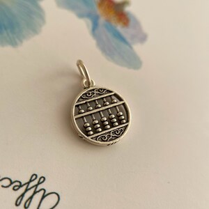 Solid Sterling Silver Abacus Charm  / Beads Couldn&#39;t Move / 11mm
