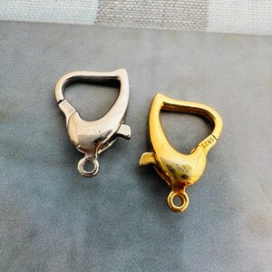 1pcs, Sterling Silver Spring Clasp, 13x9mm