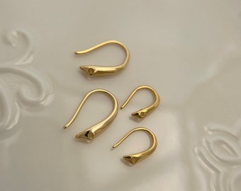 earring hook earring wire earwire hooks / gold plated