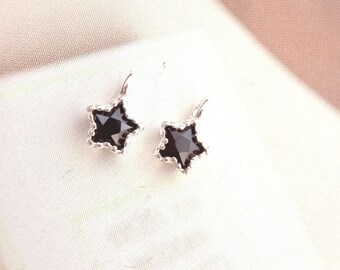 TINY, 3mm, Sterling Silver Star Charm , 2 pieces