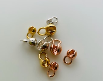 10 of Solid Sterling Silver Crimp Cover Beads, inner 1mm,2mm,3mm