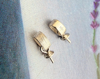 2pcs, Sterling Silver 2mm Bead Caps, hole 3.5mm