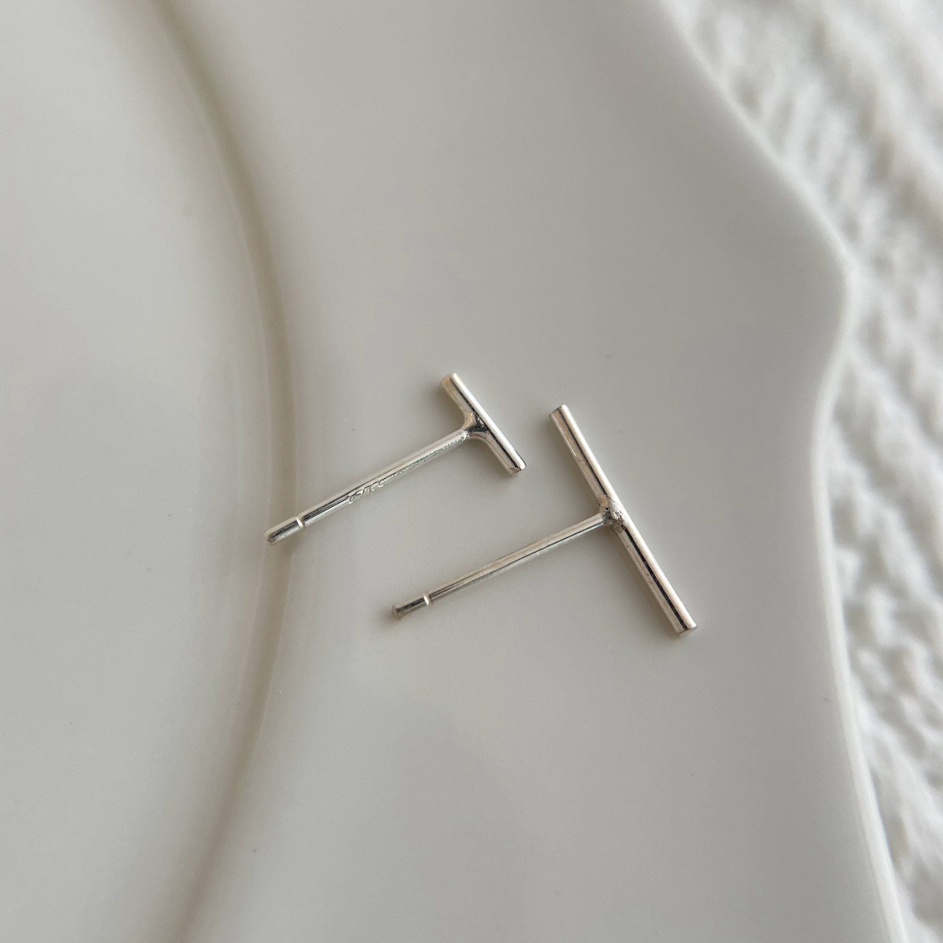 10 Piece, Solid Sterling Silver Bar Post Earring / Studs Posts Earings ...