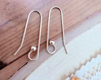 sterling silver earwires, 1 pair