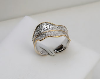 1 Stück Sterling Silber Ring mit Cup-Einstellung / Ringbefund / für 5mm bis 6mm Perle