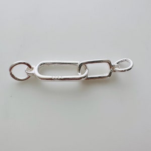 Solid Sterling Silver Rectangle Link / 23x5mm