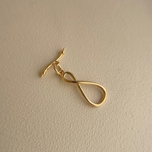 5 sets, infinity clasps, gold plated