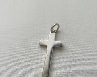 Sterling Silver Cross Charm / 20x10mm