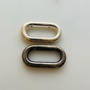 1Pcs Solid Sterling Silver Oval Push In Lobster Clasp / Spring Clasp / Outer 23x13mm / Inner 18x7mm