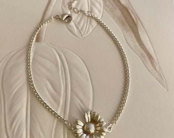 Sunflower Flower Bracelet - Gifts for Women Girls  - Adjustable