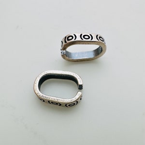 2pcs, solid 925 sterling silver open jump ring / 10x6mm / inner 8x4mm