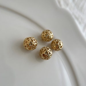 4pcs swirl ball beads  / 8mm / hole 1mm
