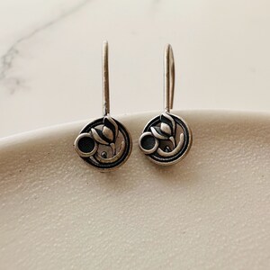 Solid Sterling Silver Earwires , Earrings Findings / 30x7mm