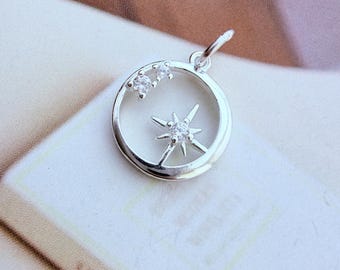 12mm, Sterling Silver Charm , 1 piece