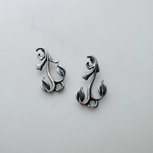 1 Pcs , Sterling Silver Leaf Links , 15x7mm