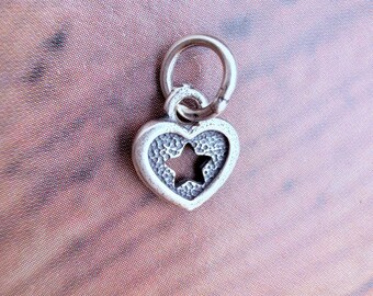 TINY Sterling Silver  Charm , 1 piece