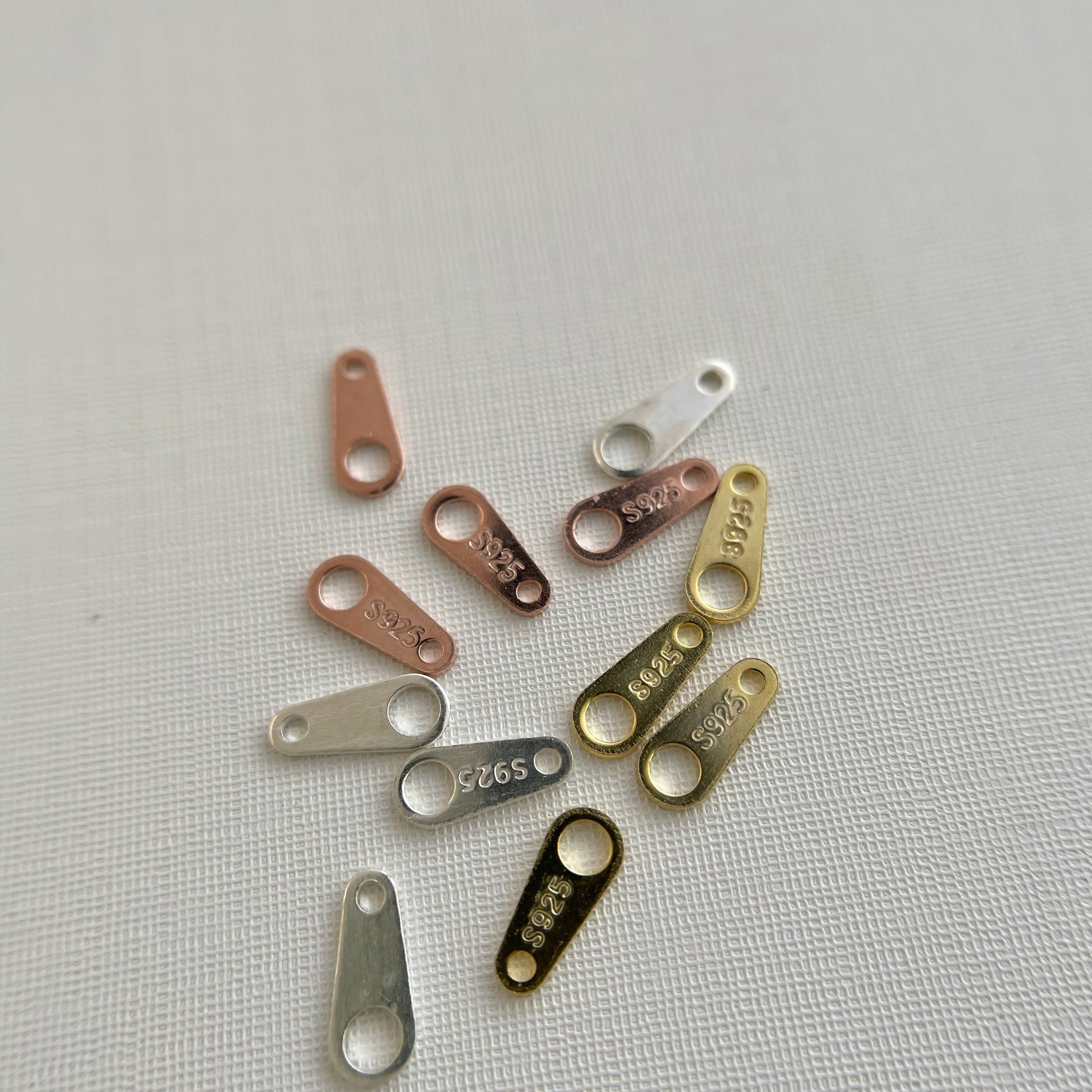 10pcs, Sterling Silver Chain Tag Chain Tab for Connecting Chains and ...
