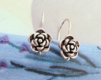 sterling silver earwires supplies, 20mm, 1 pair