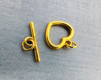 sterling silver gold toggle clasp,ring 9mm,bar 12mm