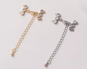 2 Sets, 2-reihig, 12 x 6 mm, vergoldet/versilbert