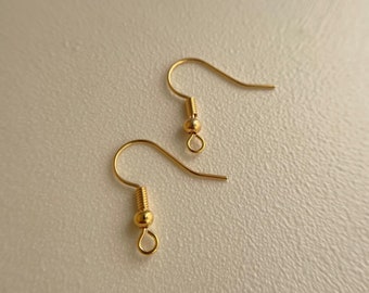 1 pair - 9k gold filled - earwires (19mm)