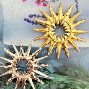 Sun Brooch Findings (55x55mm), 1 piece