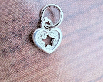 TINY Sterling Silver  Charm , 1 piece