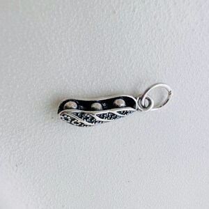 Sterling Silber Peapod Anhänger / 15x5mm / 1 oder 5 Stück
