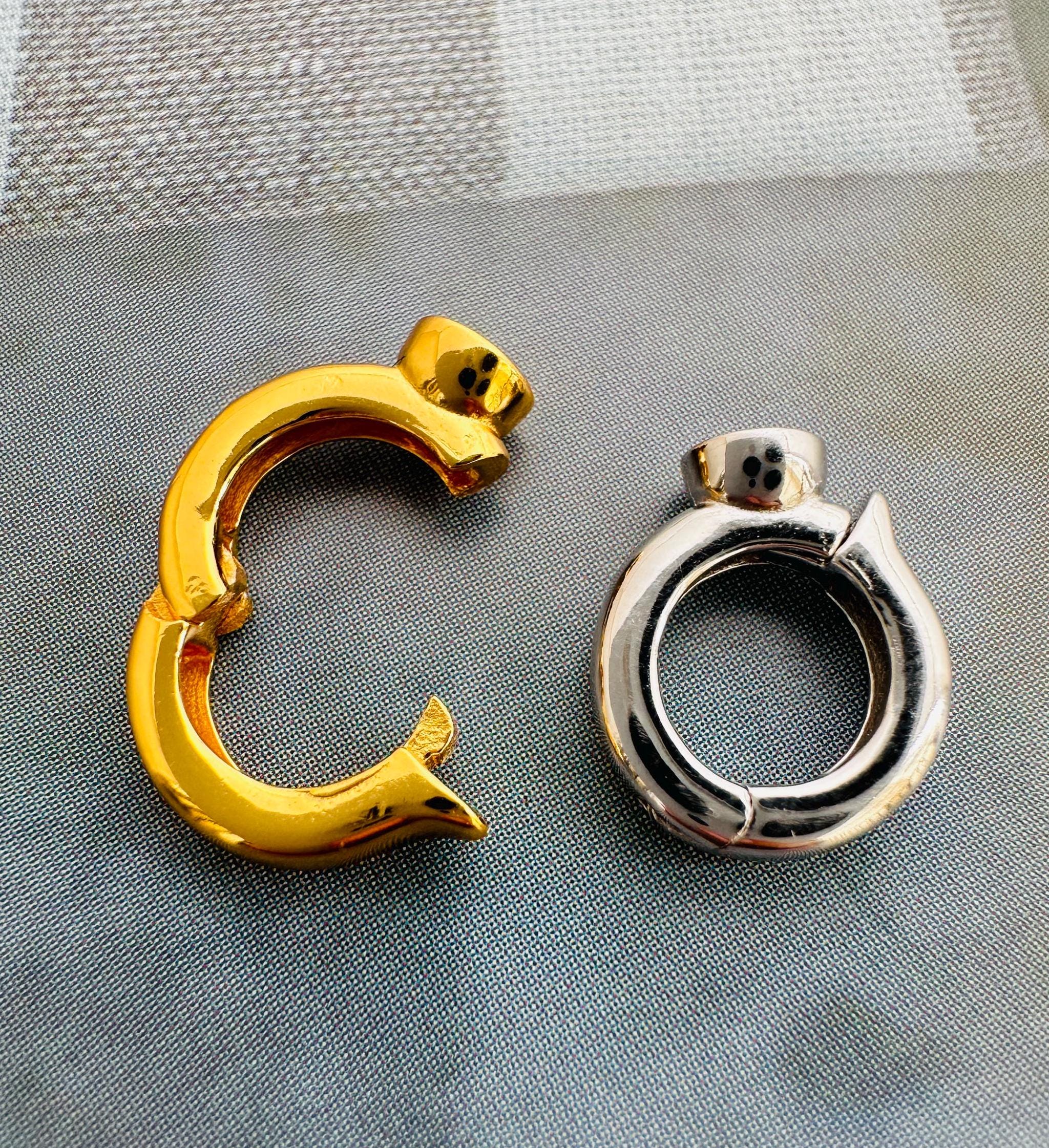 Karabinerverschluss aus 925er Silber mit Öse 8 mm, 1 Stück