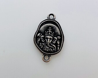 Solid Sterling Silver Ganesha Link / 15x10mm / 1Pcs