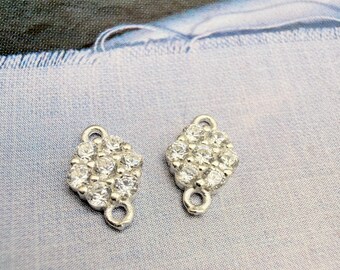 TINY, 9mm, Sterling Silver Connectors, 2 pieces