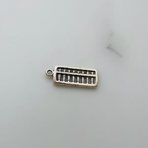 1Pcs Solid Sterling Silver Abacus Charm / 17x6mm / Beads Couldn&#39;t Move