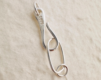 Solid Sterling Silver Clasp, 25mm