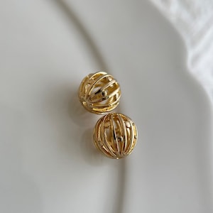 10pcs hollow ball beads  / 8mm / 10mm / hole 1mm