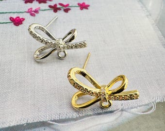 4 pieces, earrings findings, 10mm