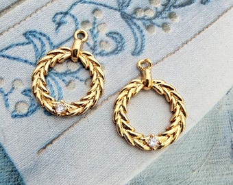 2 st, guldfyllda berlocker (12 mm)