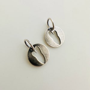 2 Pcs, Solid Sterling Silver Carrot Charms / 10x10mm