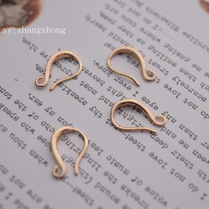 10 Stück, gold geschnitzte Ohrhaken Ohrringhaken