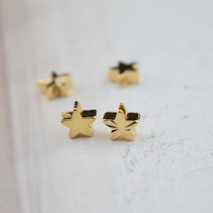 5 of 9k gold filled star beads beads charm pendant 5*5mm