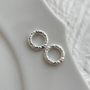2 of Sterling Silver Closed Jump Ring Link Ring Karma Circle / Outer 9mm / Inner 6mm