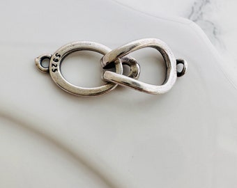 Sterling Silver Clasp, 20x8mm