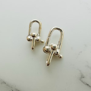 1pcs, Sterling Silver Clasp / 12x5mm / 15x6mm
