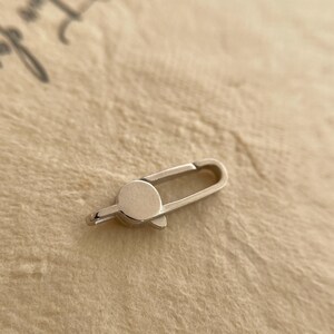 Solid Sterling Silver Oval Trigger Spring Clasp / 21x6mm