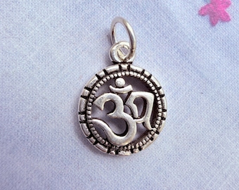 Sterling Silver Charm  , 12mm, 1 piece