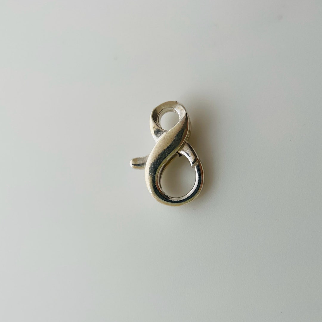 Solid Sterling Silver Infinity Spring Clasp / 15x8mm - Etsy